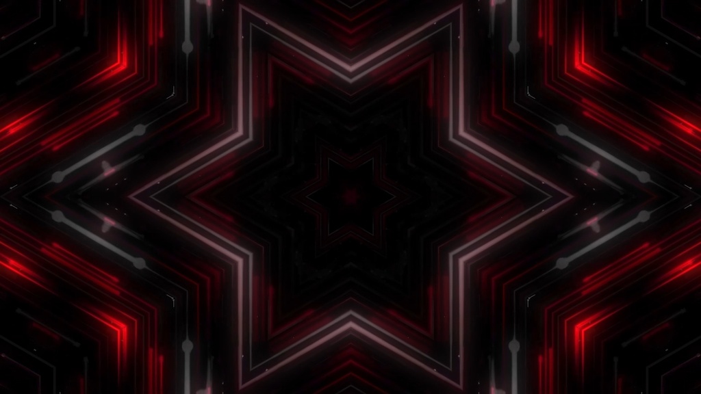 Cyber Star Kaleidoscope | 6 Seamless VJ Loops HD