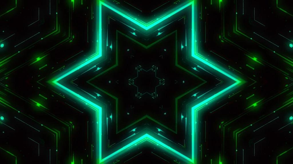 Cyber Star Kaleidoscope | 6 Seamless VJ Loops HD