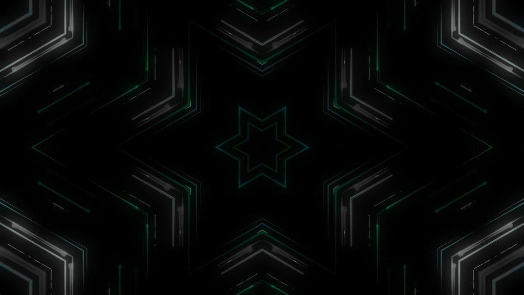 Cyber Star Kaleidoscope | 6 Seamless VJ Loops HD