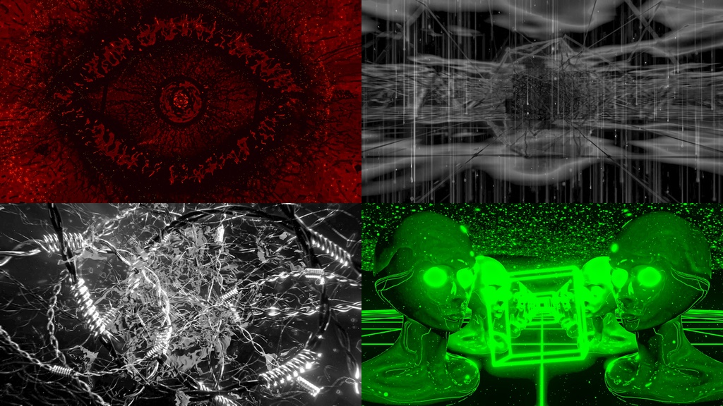Fractured Neural Montage | 3 Abstract VJ Loops HD