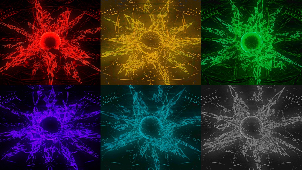 Cyber Shard Reactor Flicker | 6 Color HD Seamless VJ Loops