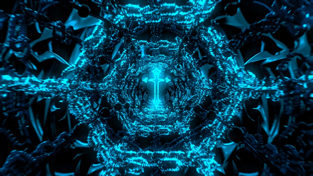 Infernal Chain Cathedral Tunnel | 8 Color HD Seamless VJ Loops