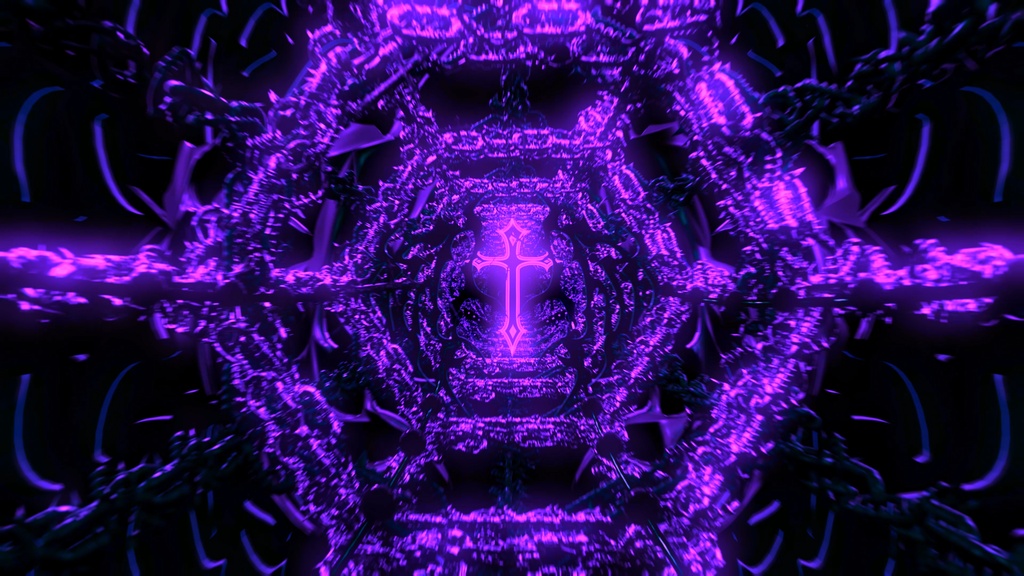 Infernal Chain Cathedral Tunnel | 8 Color HD Seamless VJ Loops