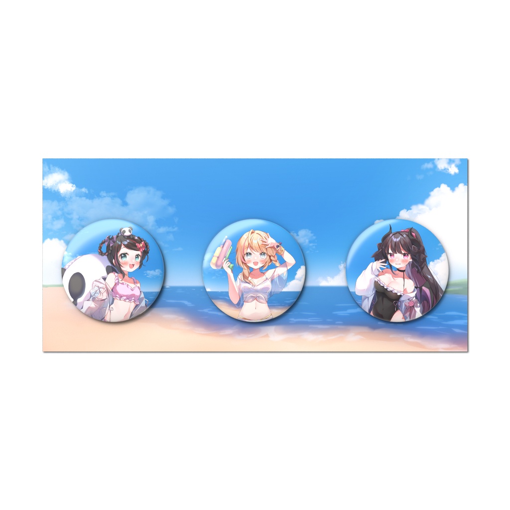 水着コラボ缶バッジセット