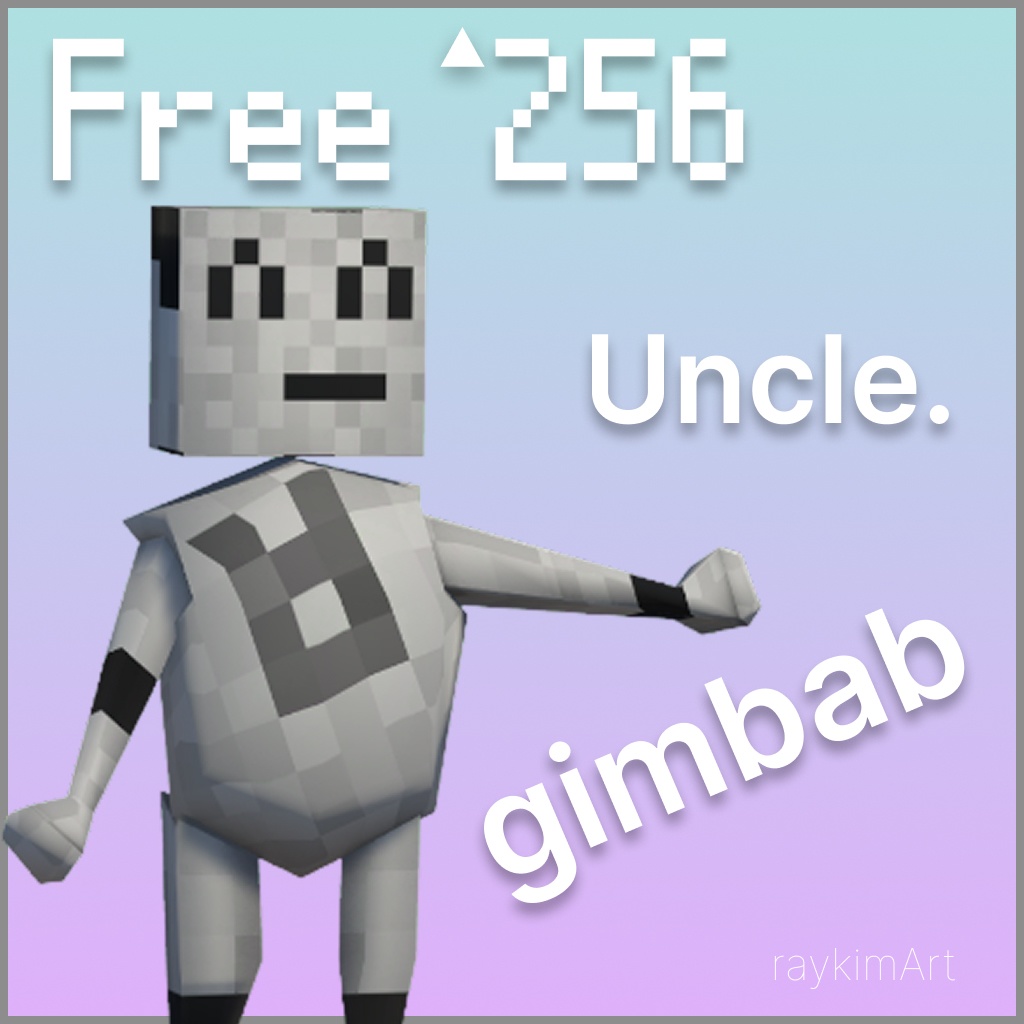 【Free,無料/3Dモデル】256キンパおじ Uncle Gimbab model!! - raykimart - 2/4