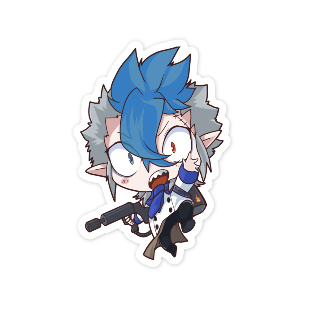 狂威ヒズミ スマホステッカー