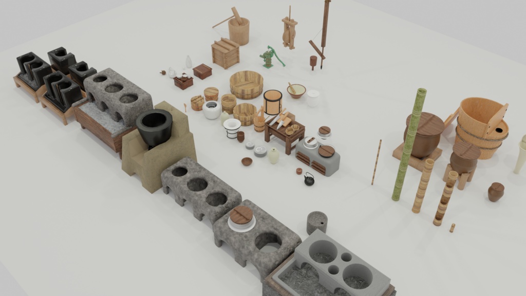 古民家の道具・設備(台所) 67種