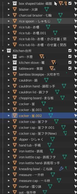 古民家の道具・設備(台所) 67種