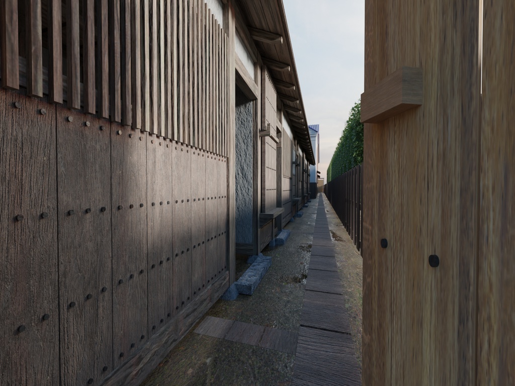 大阪の裏長屋(江戸後期)