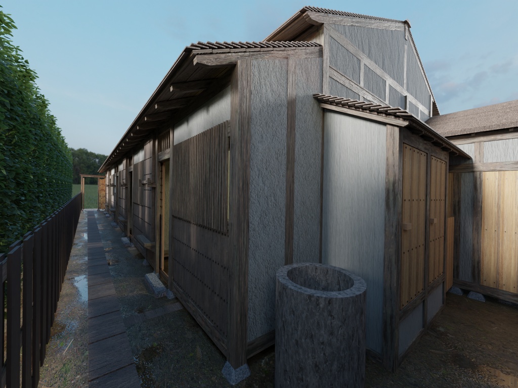 大阪の裏長屋(江戸後期)