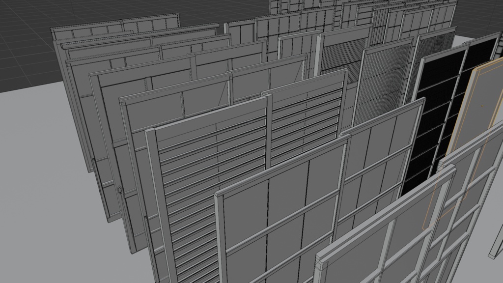 襖・障子・戸板など日本のドア35種(他、玉袖垣など)