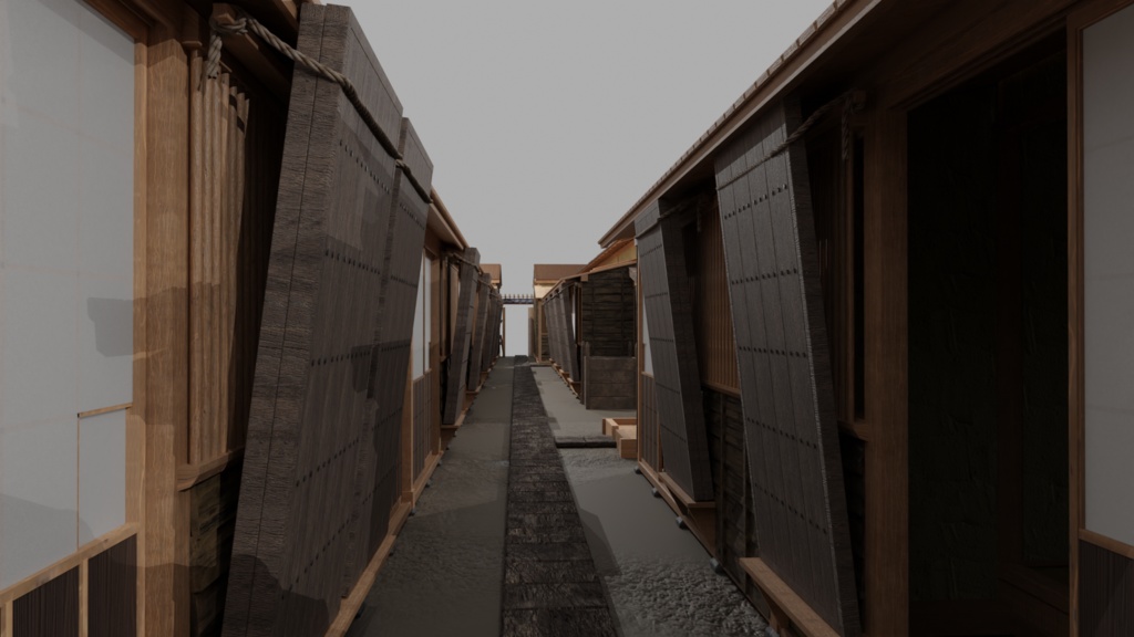 江戸の長屋・裏長屋(江戸時代後期)