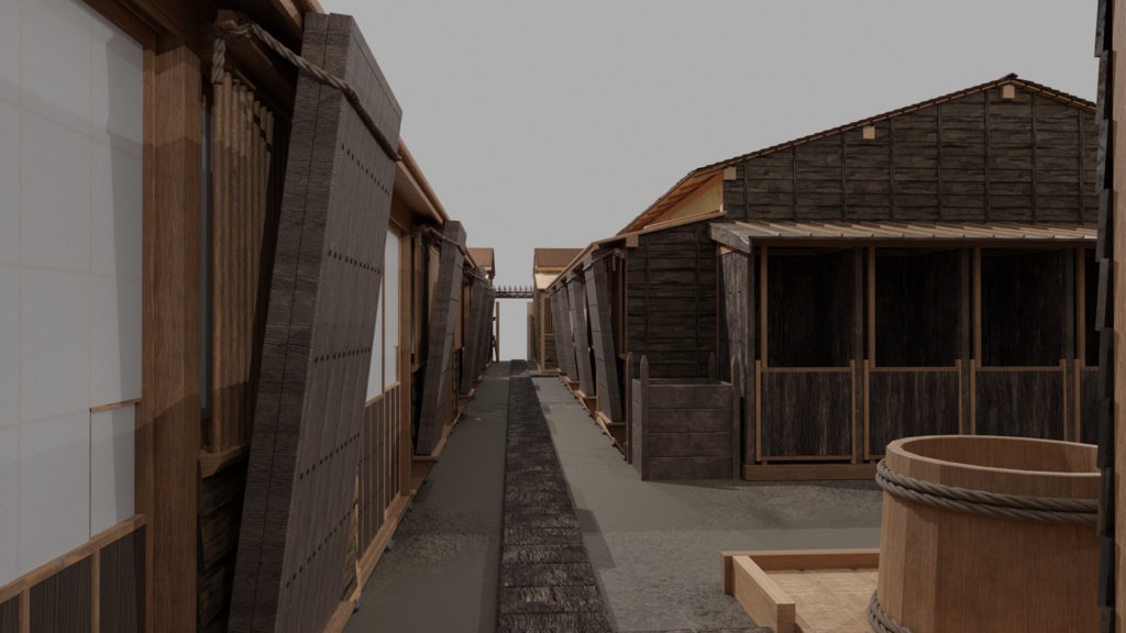 江戸の長屋・裏長屋(江戸時代後期)