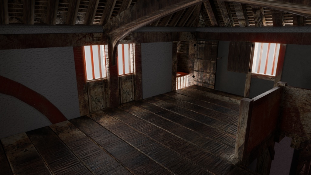 中世イギリスの農家(Bayleaf farmhouse, 15C England)