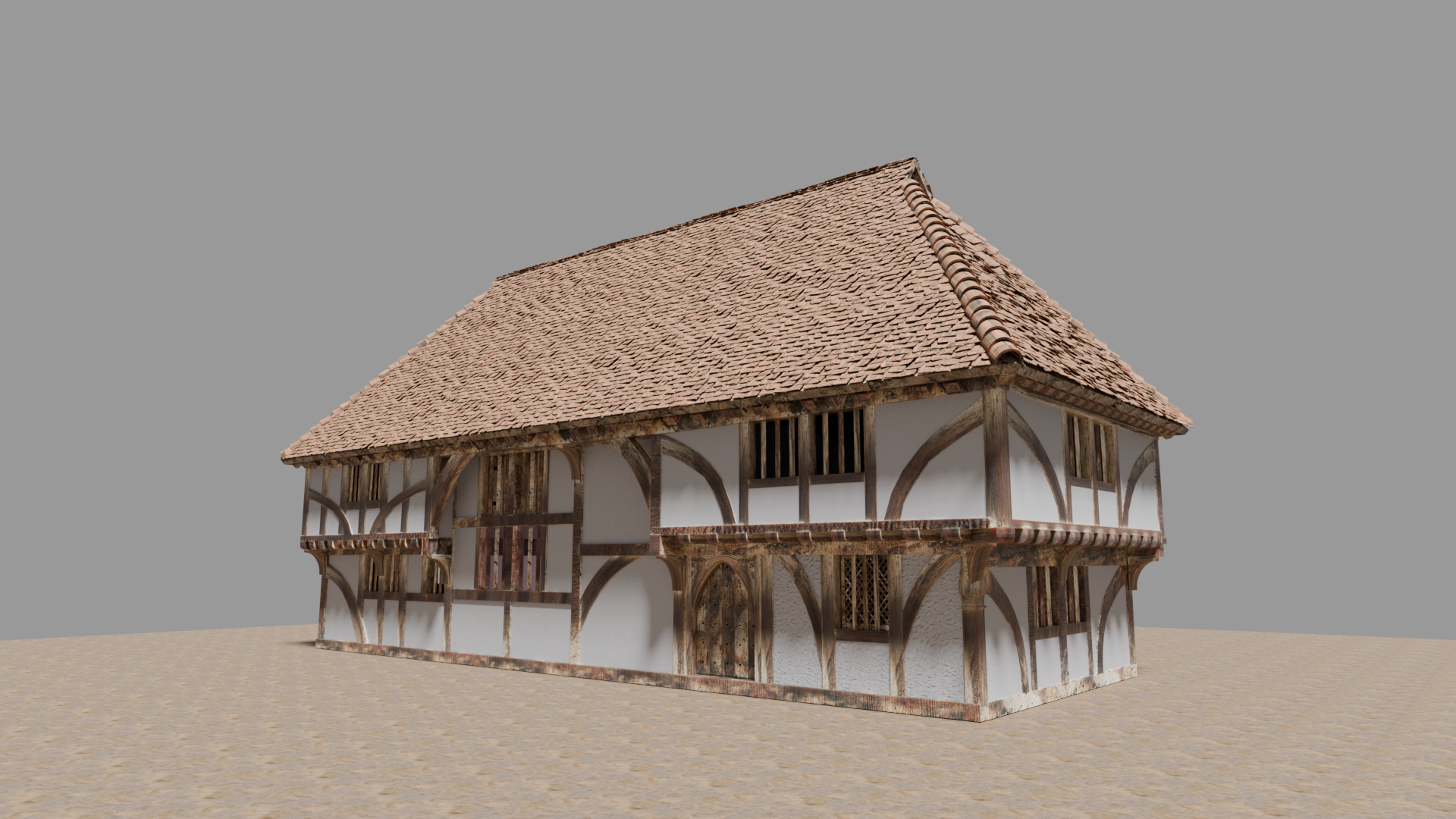 中世イギリスの農家（Bayleaf farmhouse, 15C England）