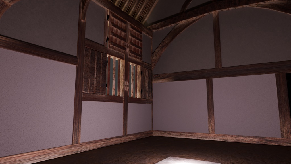 中世イギリスの農家(Bayleaf farmhouse, 15C England)