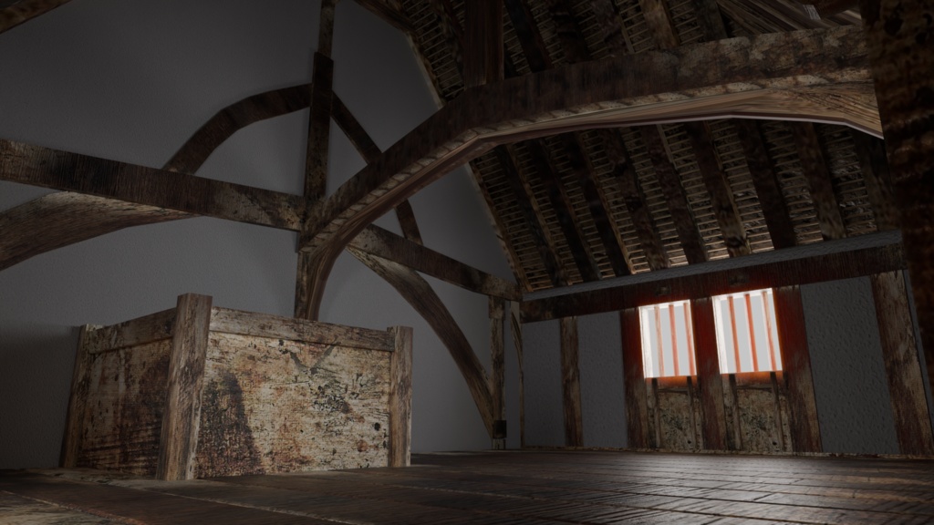 中世イギリスの農家(Bayleaf farmhouse, 15C England)