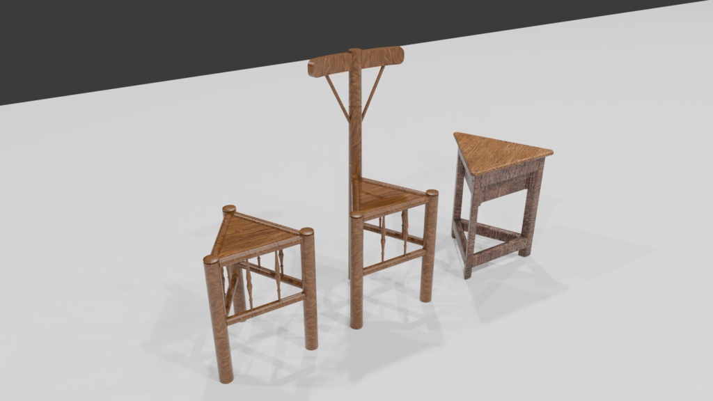 中世欧州の家具・工作機械(12種)