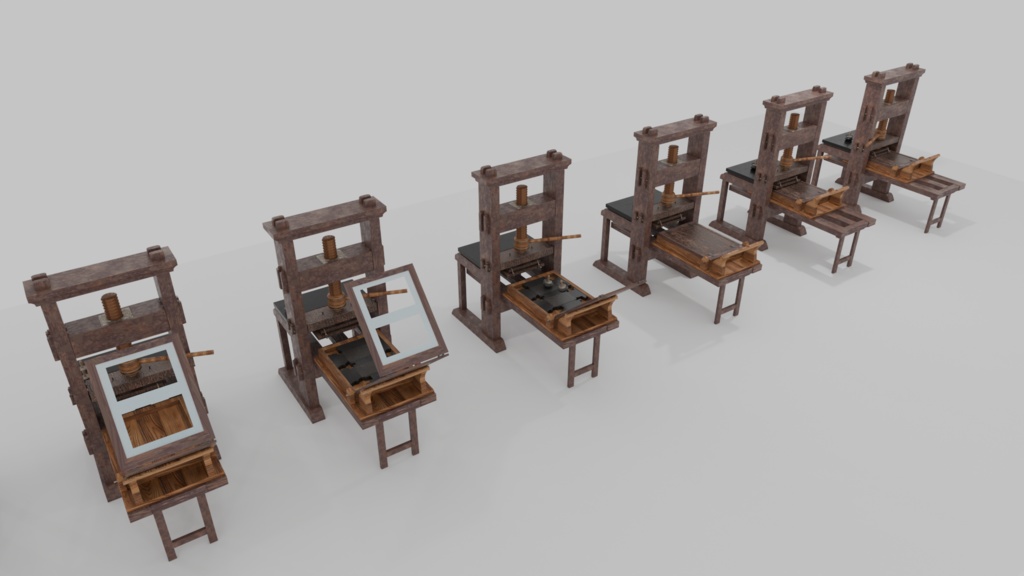 初期の活版印刷機・活版