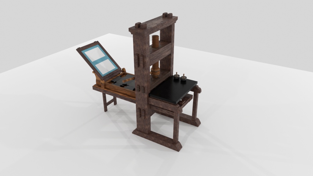 初期の活版印刷機・活版