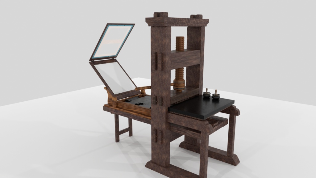 初期の活版印刷機・活版