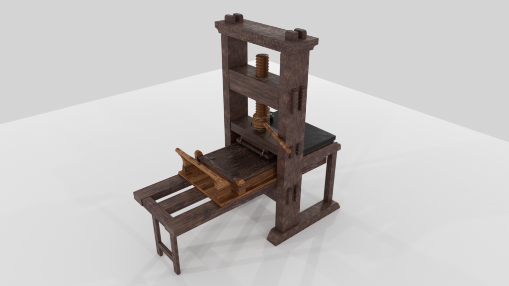 初期の活版印刷機・活版