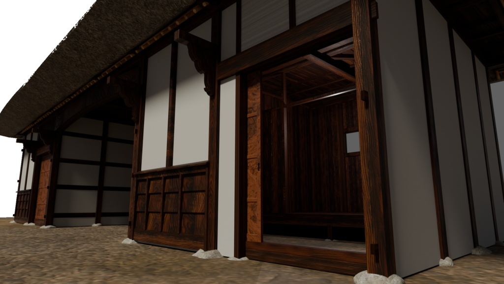 長屋門(静岡・大鐘家住宅・重要文化財)