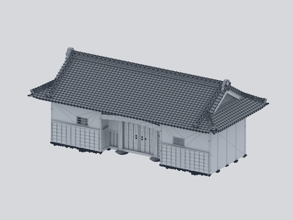 長屋門(静岡・大鐘家住宅・重要文化財)