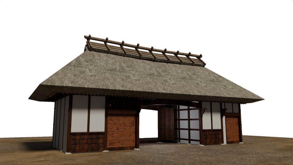 長屋門(静岡・大鐘家住宅・重要文化財)