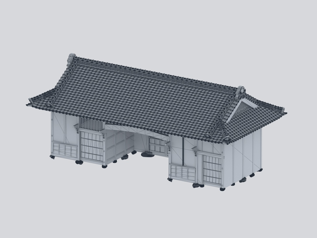 長屋門(静岡・大鐘家住宅・重要文化財)