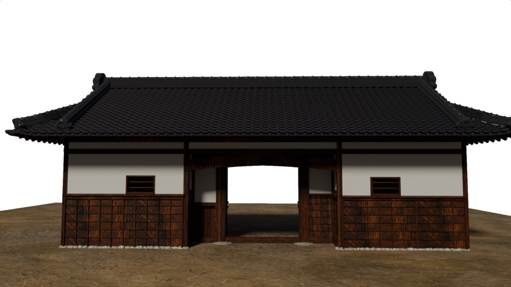 長屋門(静岡・大鐘家住宅・重要文化財)