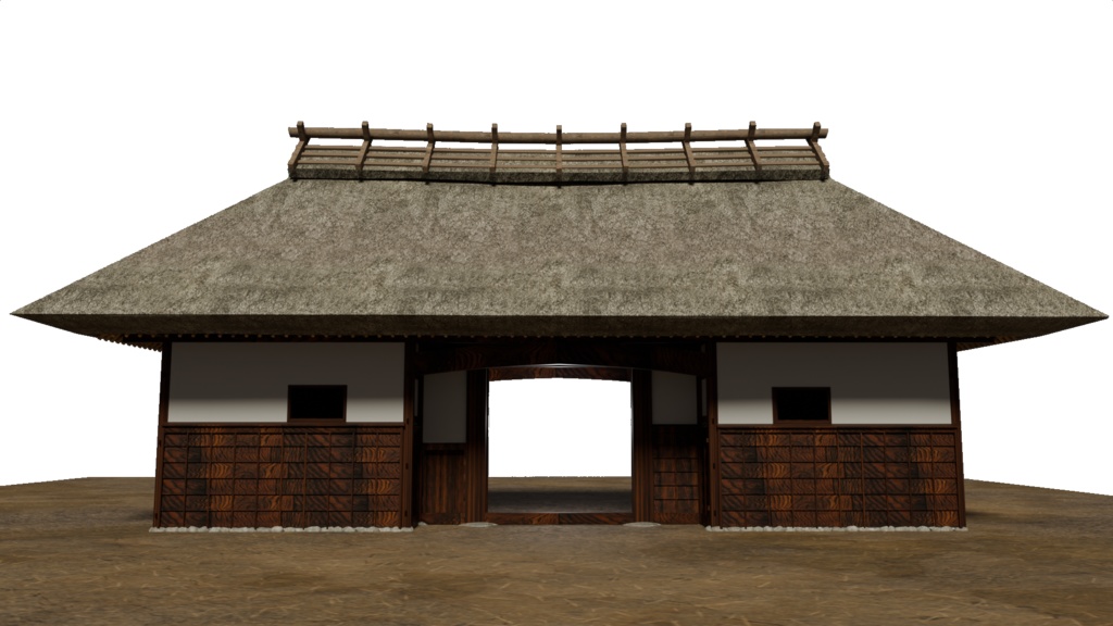 長屋門(静岡・大鐘家住宅・重要文化財)