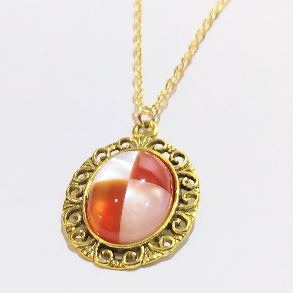 小鈴シェル瑪瑙ペンダント