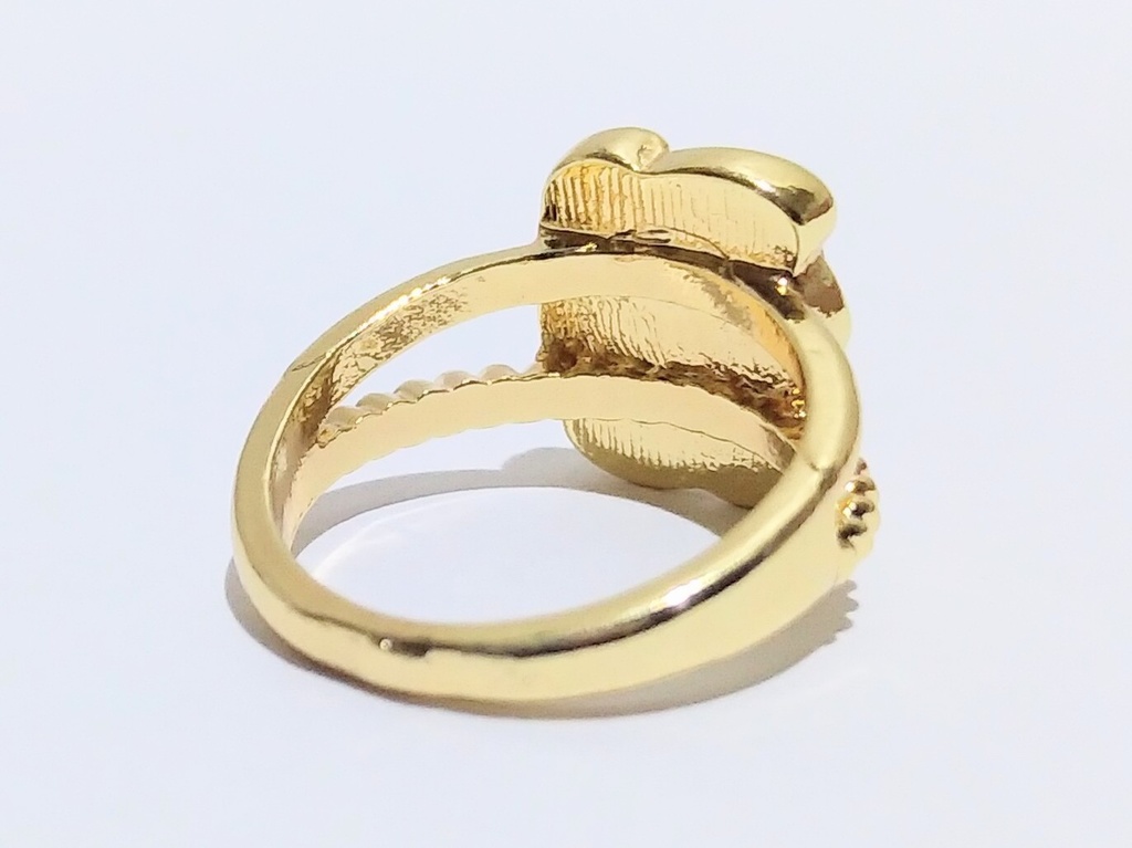 魔理沙コッパーカルサイトオブシディアンリング