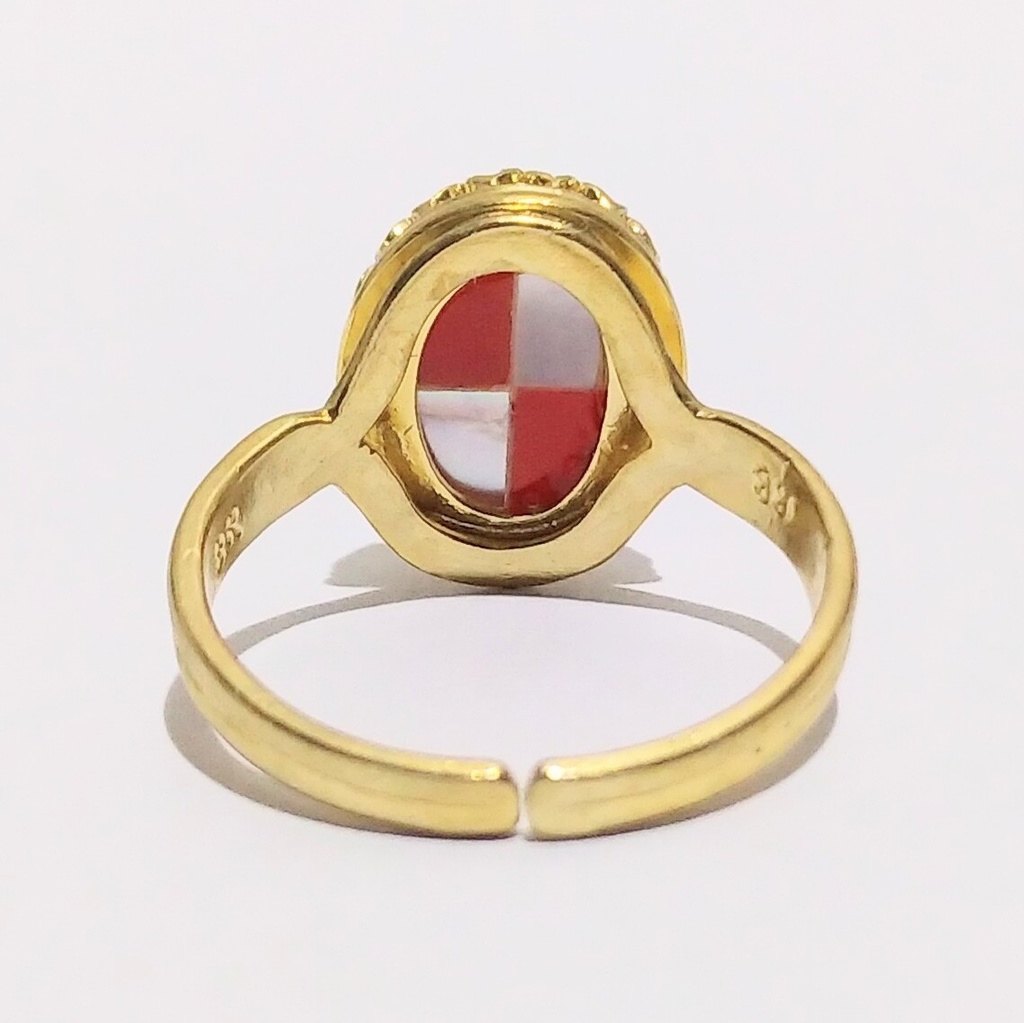 小鈴シェル瑪瑙リング