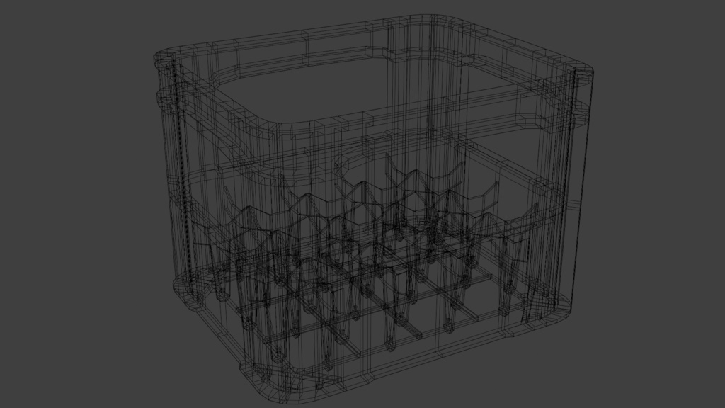 【無料】ビールケース 三色セット 3Dモデル