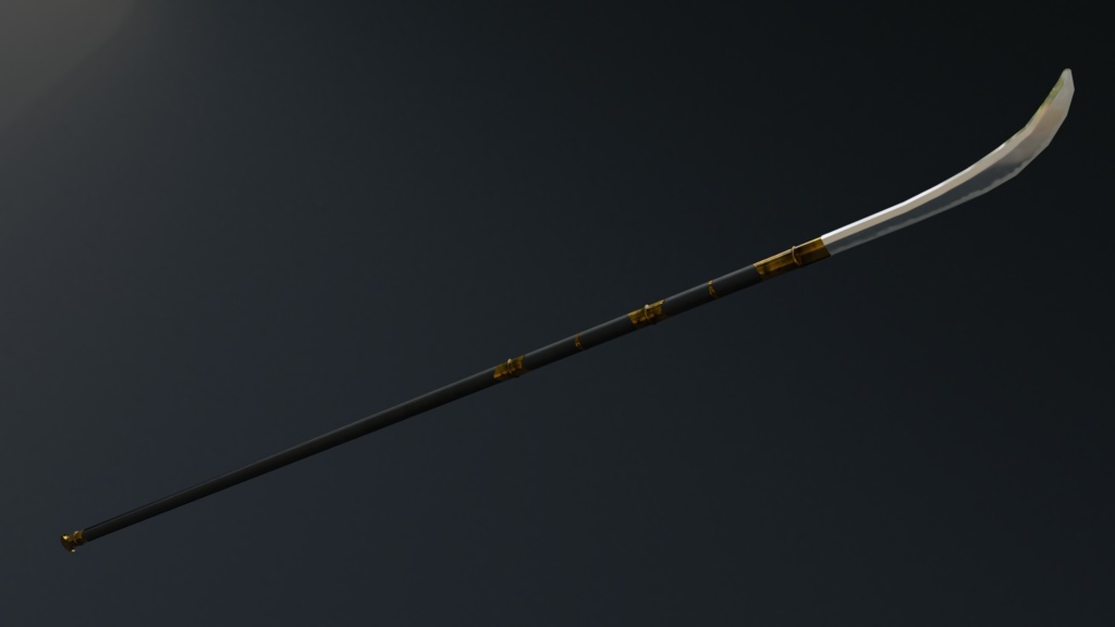 薙刀 3Dモデル