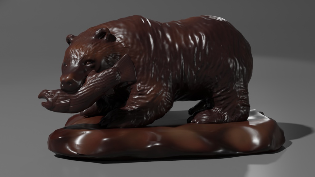 木彫りの熊 3Dモデル