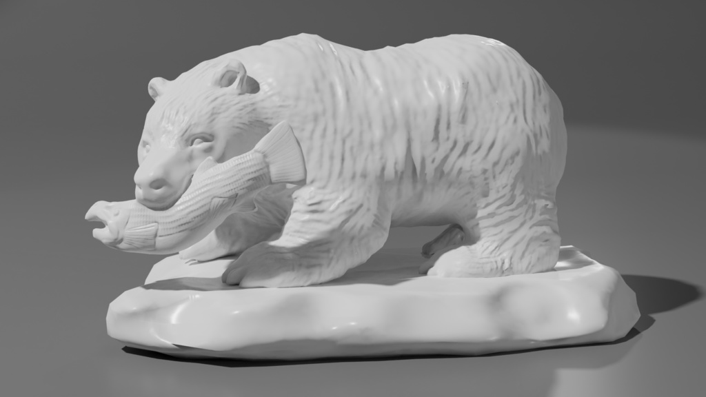 木彫りの熊 3Dモデル