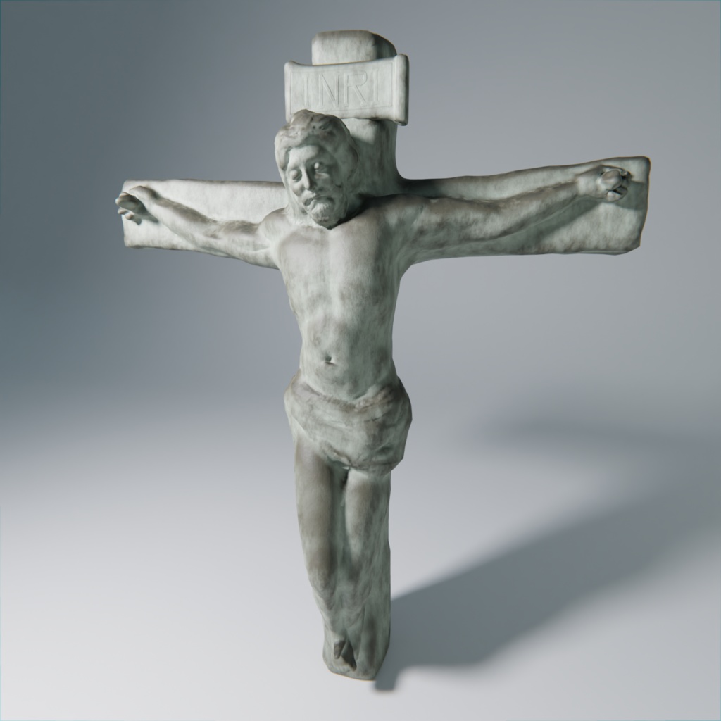 十字架に掛けられたイエスキリスト 3Dモデル バリエーションあり