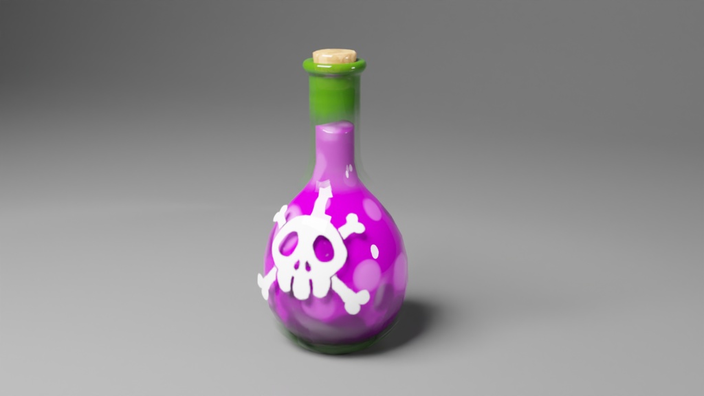 毒の瓶 3Dモデル