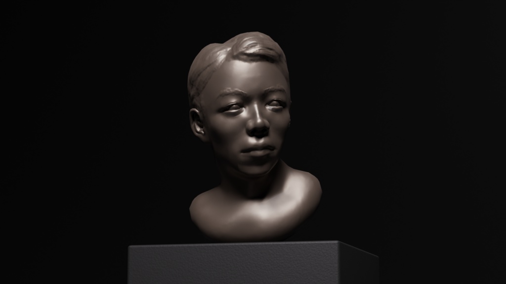 胸像 3Dモデル 3種 / 5種 美術館 彫刻