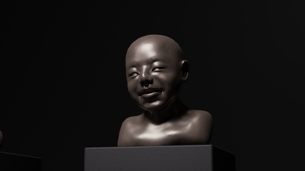 胸像 3Dモデル 3種 / 5種 美術館 彫刻