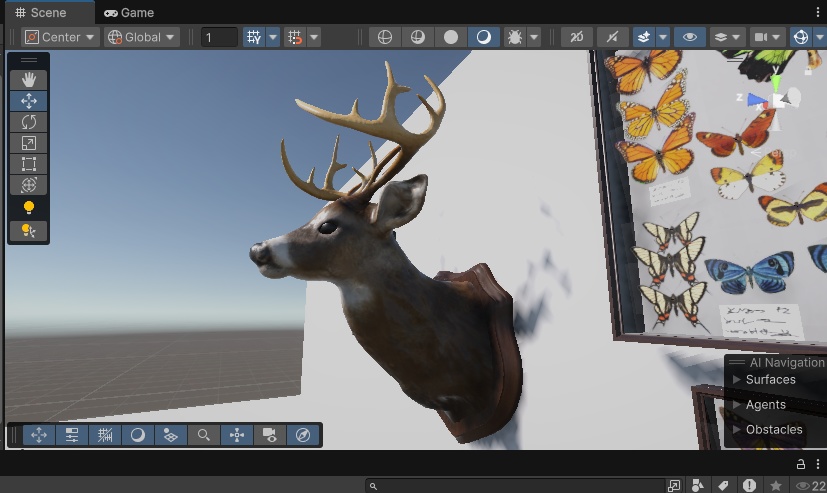 鹿の剝製(壁掛け) 3Dモデル ハンティングトロフィー