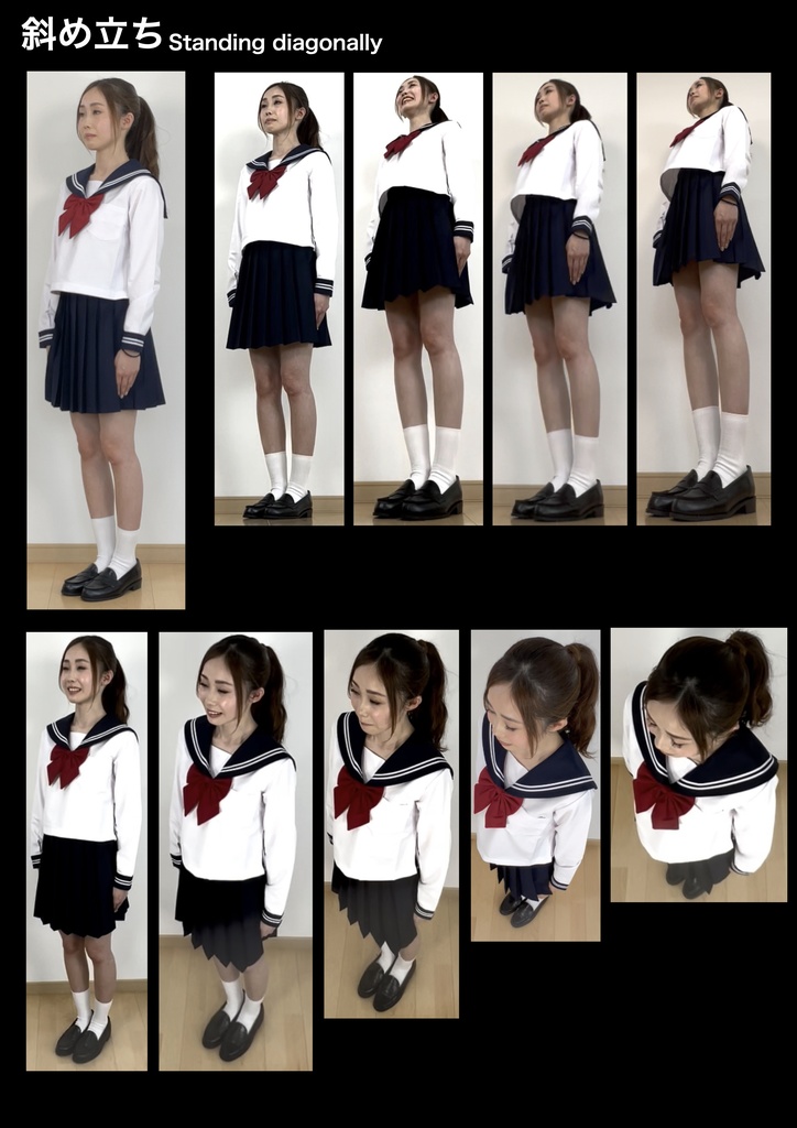 アニメ私塾ポーズ集① 1800体収録 実写セーラー服編※ダウンロード商品Anime private school pose collection ① 1800 recorded live-action sailor suit ※ Download product