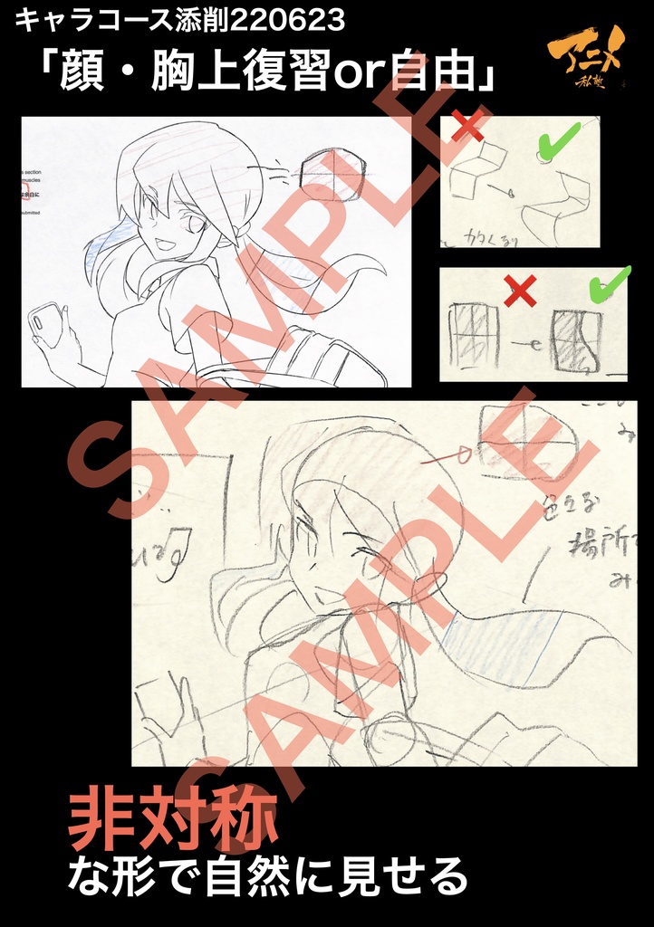 アニメ私塾2022年キャラコース添削集まとめ240点 ※ダウンロード商品