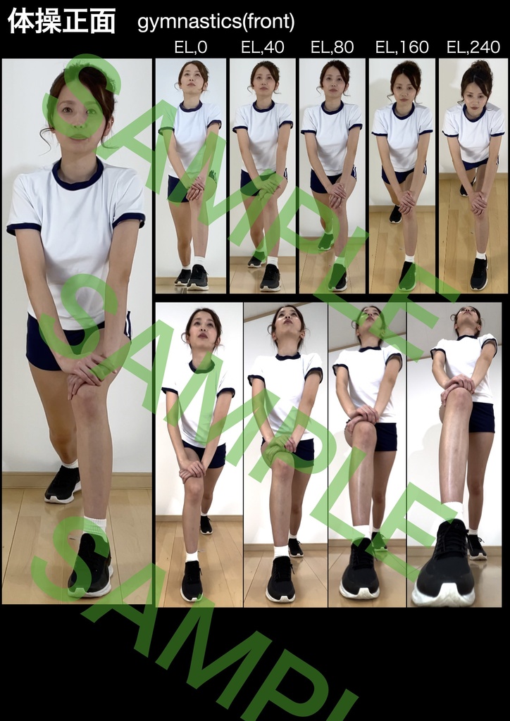 アニメ私塾ポーズ集⑤584体収録体操服編※ダウンロード商品