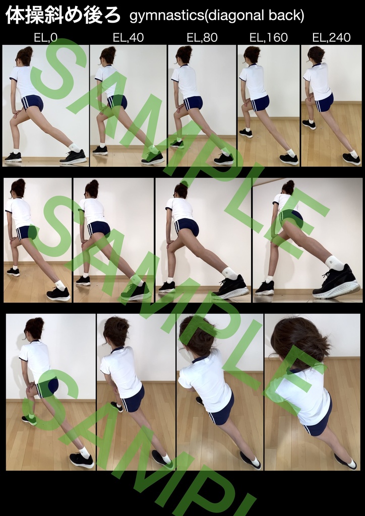 アニメ私塾ポーズ集⑤584体収録体操服編※ダウンロード商品