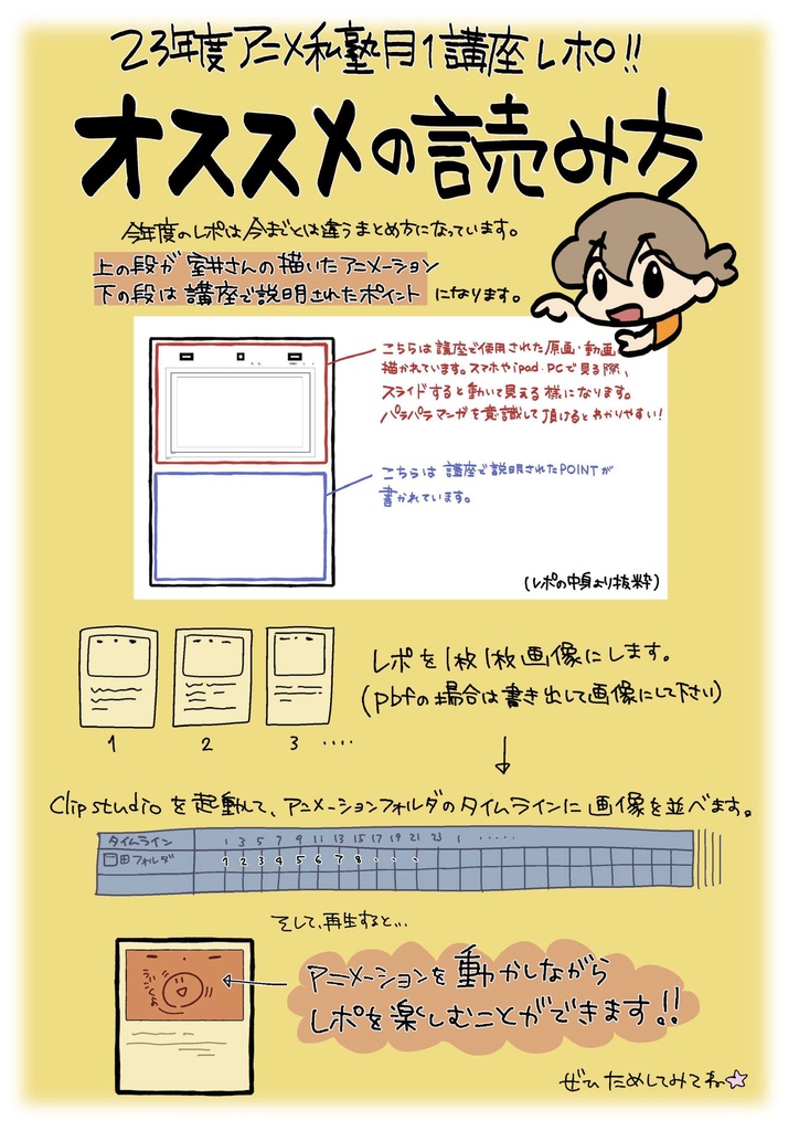 2023年アニメ講座 全12回レポ(合計1175ページ) +解説限定YouTubeQRコード付き(合計25時間以上)