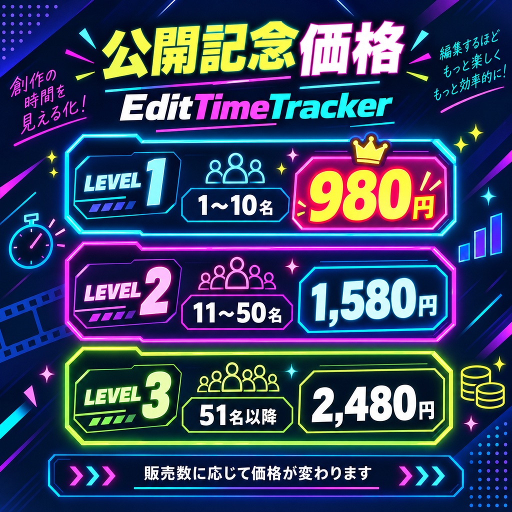 EditTimeTracker|Premiere Pro作業時間・実効時給トラッカー
